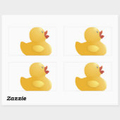Gele rubberduck rechthoekige sticker (Vel)