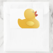 Gele rubberduck rechthoekige sticker (Tas)