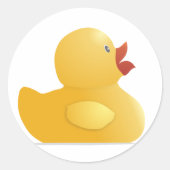 Gele rubberduck ronde sticker (Voorkant)