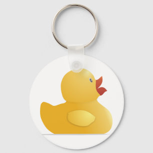 Gele rubberduck sleutelhanger