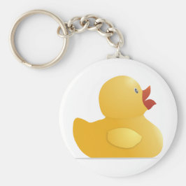 Gele rubberduck sleutelhanger