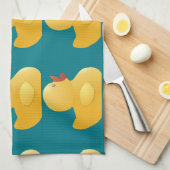 Gele rubberduck theedoek (Quarter Fold)