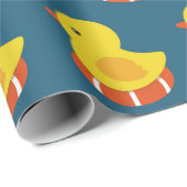 gele rubbereend naadloos patroon.  illus cadeaupapier (Rol Hoek)