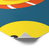 gele rubbereend naadloos patroon. illus poster (Hoek)