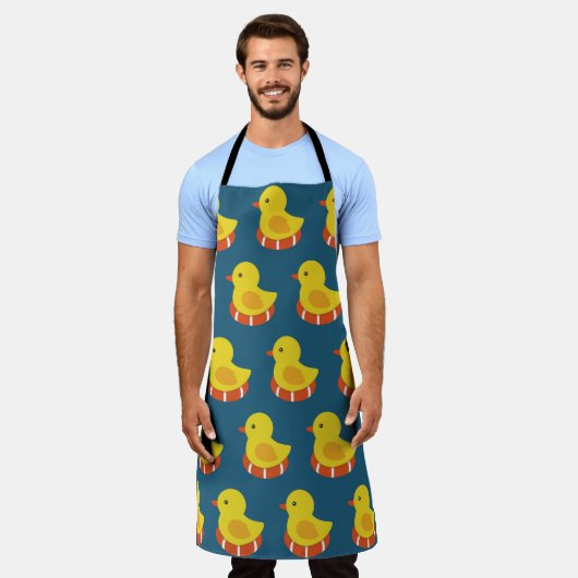 gele rubbereend naadloos patroon.  illus schort (Gedragen)