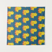 gele rubbereend naadloos patroon.  illus wandkleed (Voorkant (horizontaal))