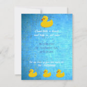 gele rubbereend - verjaardagscategorie kaart (Achterkant)
