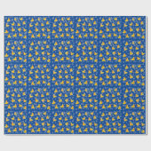 Gele rubbereenden in luchtbellen cadeaupapier (Vlak)