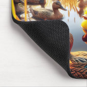 Gele rubberen eend met jachtlokaas muismat (Hoek)