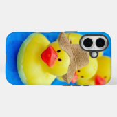 Gele rubberen eend met zomerse Pet Case-Mate iPhone Case (Achterkant (horizontaal))