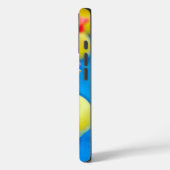 Gele rubberen eend met zomerse Pet Case-Mate iPhone Case (Achterkant / Links)