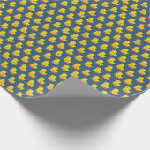 Gele rubberen eend, schattig, naadloos patroon. cadeaupapier (Hoek)