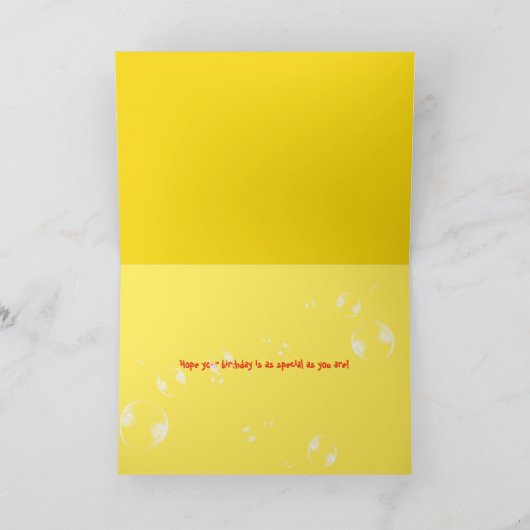 gele rubberen eenden in een bubbelbad kaart (Binnen)