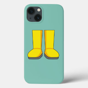 Gele rubberen regenlaarzen Case-Mate iPhone case