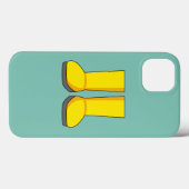 Gele rubberen regenlaarzen Case-Mate iPhone case (Achterkant (horizontaal))