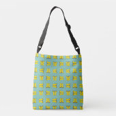 Gele rubberen regenlaarzen crossbody tas (Achterkant)