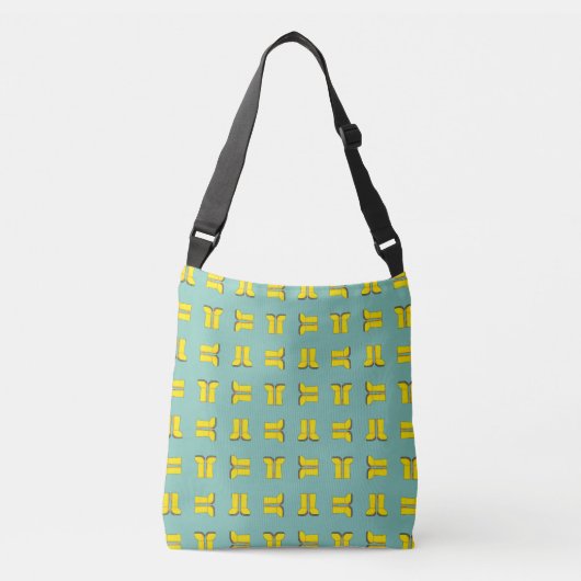 Gele rubberen regenlaarzen crossbody tas (Voorkant)