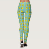 Gele rubberen regenlaarzen leggings (Achterkant)