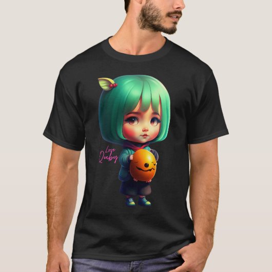 Gele rubberen regenlaarzen t-shirt (Voorkant)