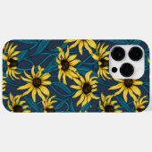 Gele Rudbekia op marine Case-Mate iPhone Case (Achterkant (horizontaal))