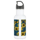 Gele Rudbekia op marine Waterfles (Achterkant)