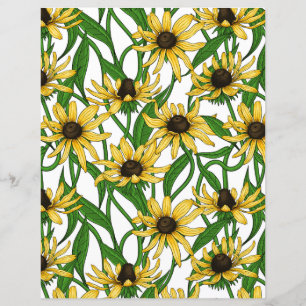 Gele Rudbekia op wit