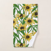 Gele Rudbekia op wit Bad Handdoek (Handdoek)