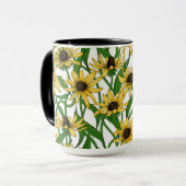 Gele Rudbekia op wit Mok (Voorkant links)