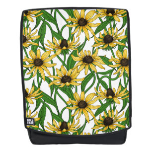 Gele Rudbekia op wit Rugtassen