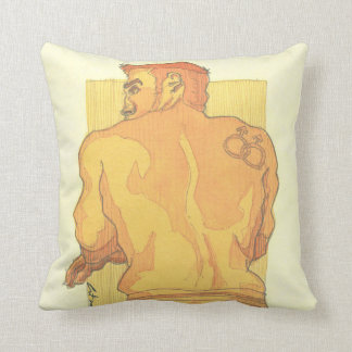 Gele rug jockstrap werp kussen