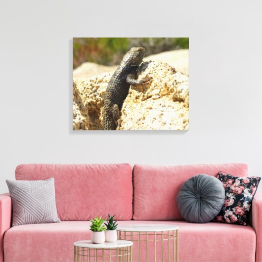 Gele ruggengraat bij Joshua Tree Canvas Afdruk (Insitu (Woonkamer))