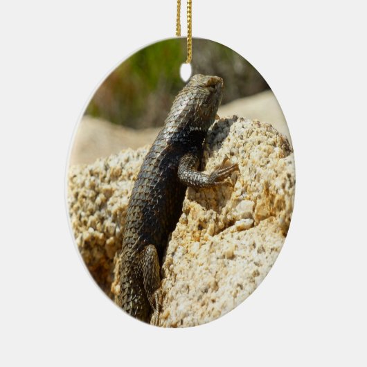 Gele ruggengraat bij Joshua Tree Keramisch Ornament (Rechts)