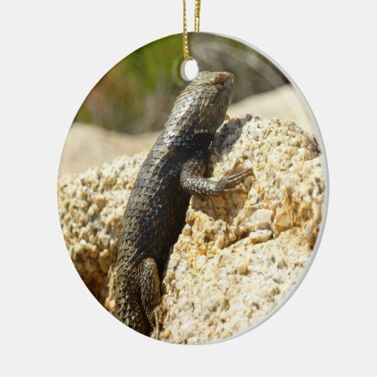 Gele ruggengraat bij Joshua Tree Keramisch Ornament (Links)