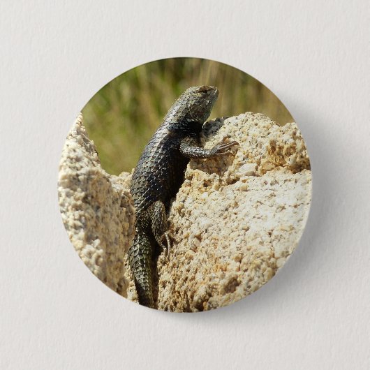 Gele ruggengraat bij Joshua Tree Ronde Button 5,7 Cm (Voorkant)