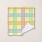 Gele ruit bad handdoek (Wasdoekje)