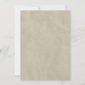 Gele Rustic Burlap Bridal Shower Invitations Kaart (Achterkant)