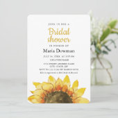 Gele rustieke zonnebloem. Land Vrijgezellenfeest Kaart (Staand voorkant)