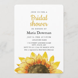 Gele rustieke zonnebloem. Land Vrijgezellenfeest Kaart