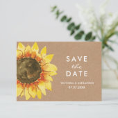 Gele Rustische zonnebloem. Briefkaart, behalve de  Kaart (Staand voorkant)