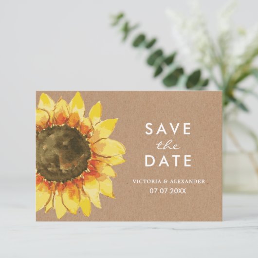 Gele Rustische zonnebloem. Briefkaart, behalve de  Kaart (Staand voorkant)