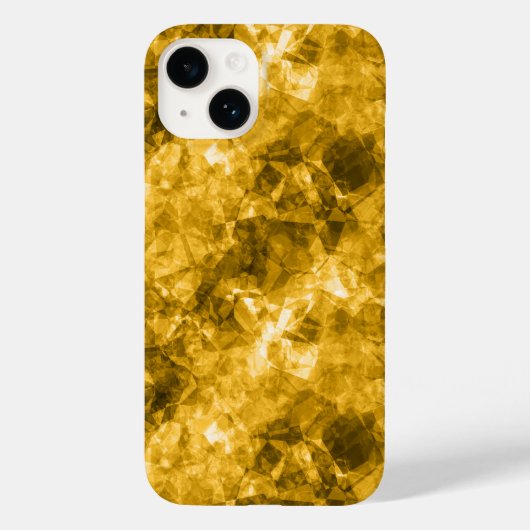 Gele ruw gekleurde textuur Case-Mate iPhone case (Achterkant)