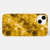 Gele ruw gekleurde textuur Case-Mate iPhone case (Achterkant (horizontaal))