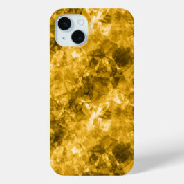Gele ruw gekleurde textuur iPhone 15 mini hoesje