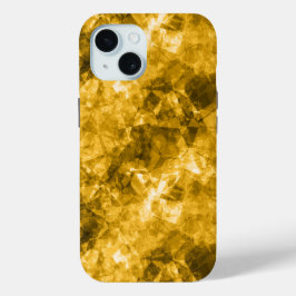 Gele ruw gekleurde textuur iPhone 15 case