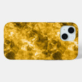 Gele ruw gekleurde textuur Case-Mate iPhone case (Achterkant (horizontaal))