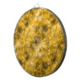 Gele ruw gekleurde textuur dartbord (Voorkant Rechts)