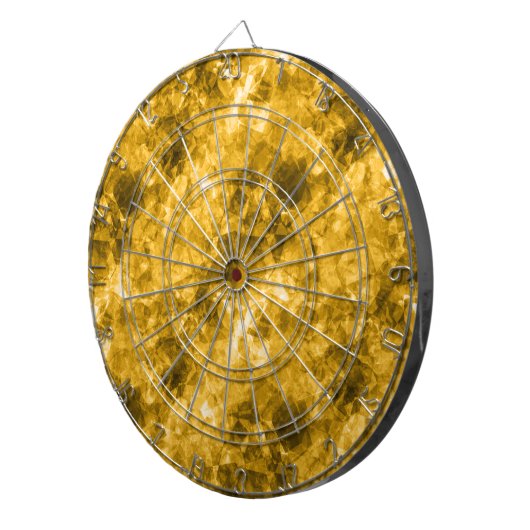 Gele ruw gekleurde textuur dartbord (Voorkant Rechts)