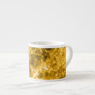 Gele ruw gekleurde textuur espresso kop