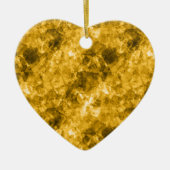 Gele ruw gekleurde textuur keramisch ornament (Voorkant)