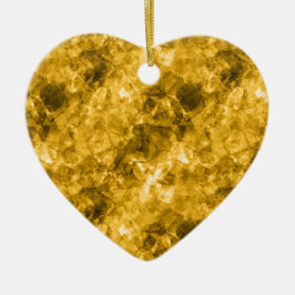 Gele ruw gekleurde textuur keramisch ornament